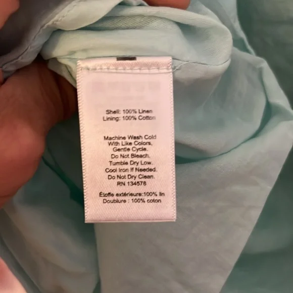 Vineyard Vines Teal Linen Dress - Picture 5 of 5